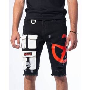 NEW GALA men's impact shorts in jet black/red